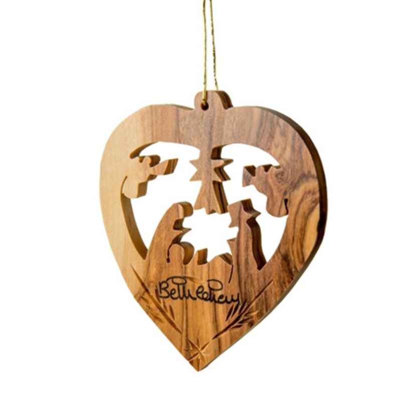 Heart with Nativity Ornament
